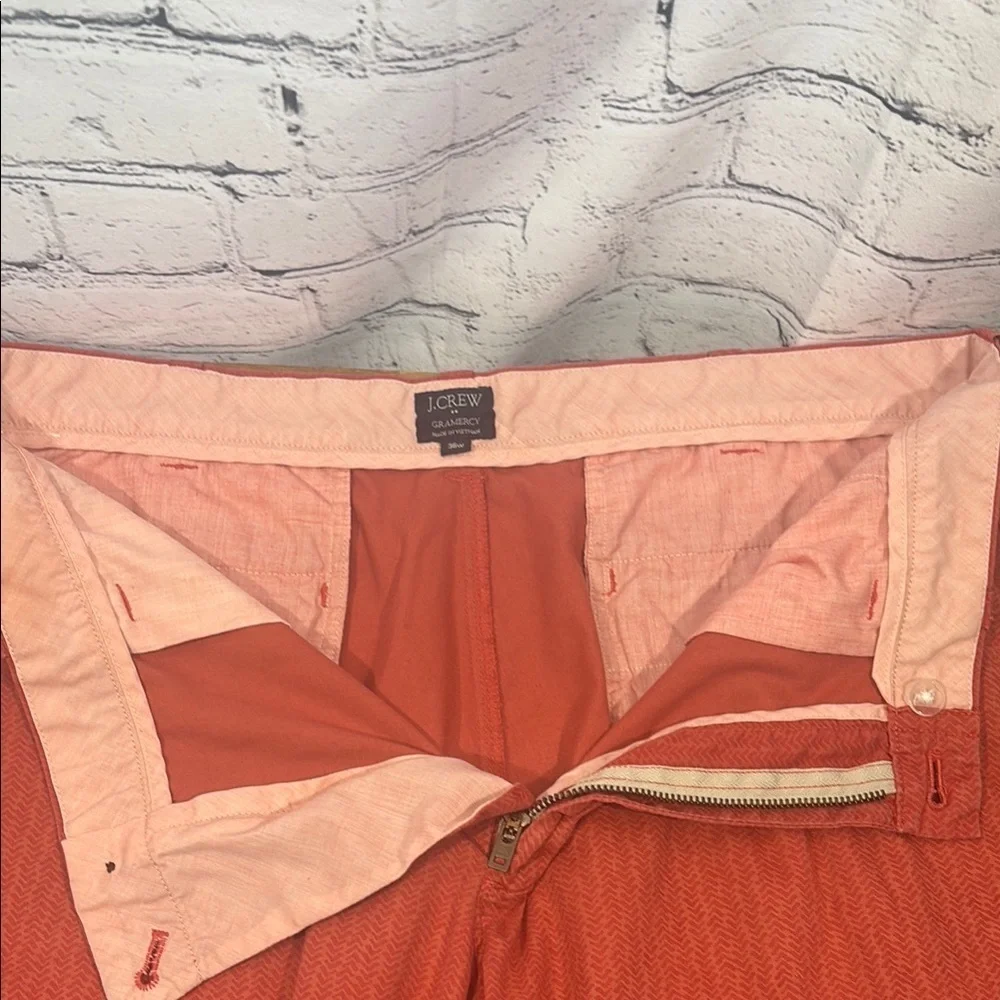 Mens JCrew Red Flat Front Casual Shorts